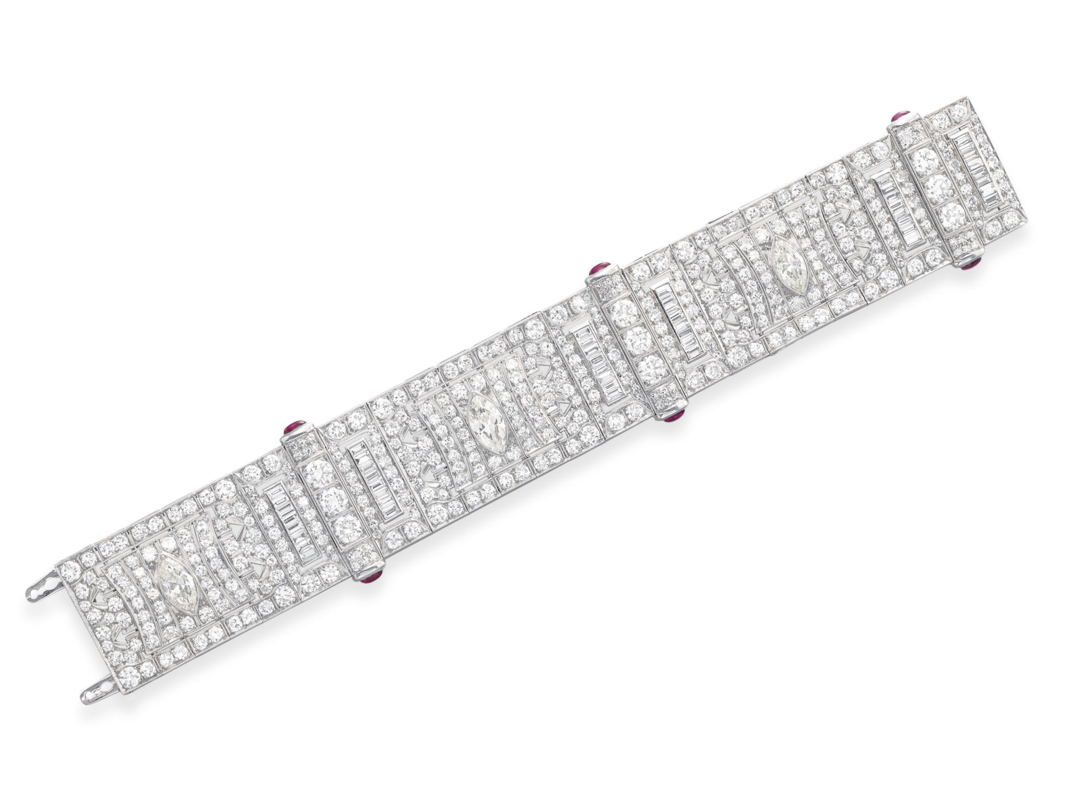 A DIAMOND AND RUBY BRACELET