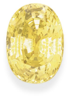 AN UNMOUNTED CUSHION-CUT YELLOW SAPPHIRE