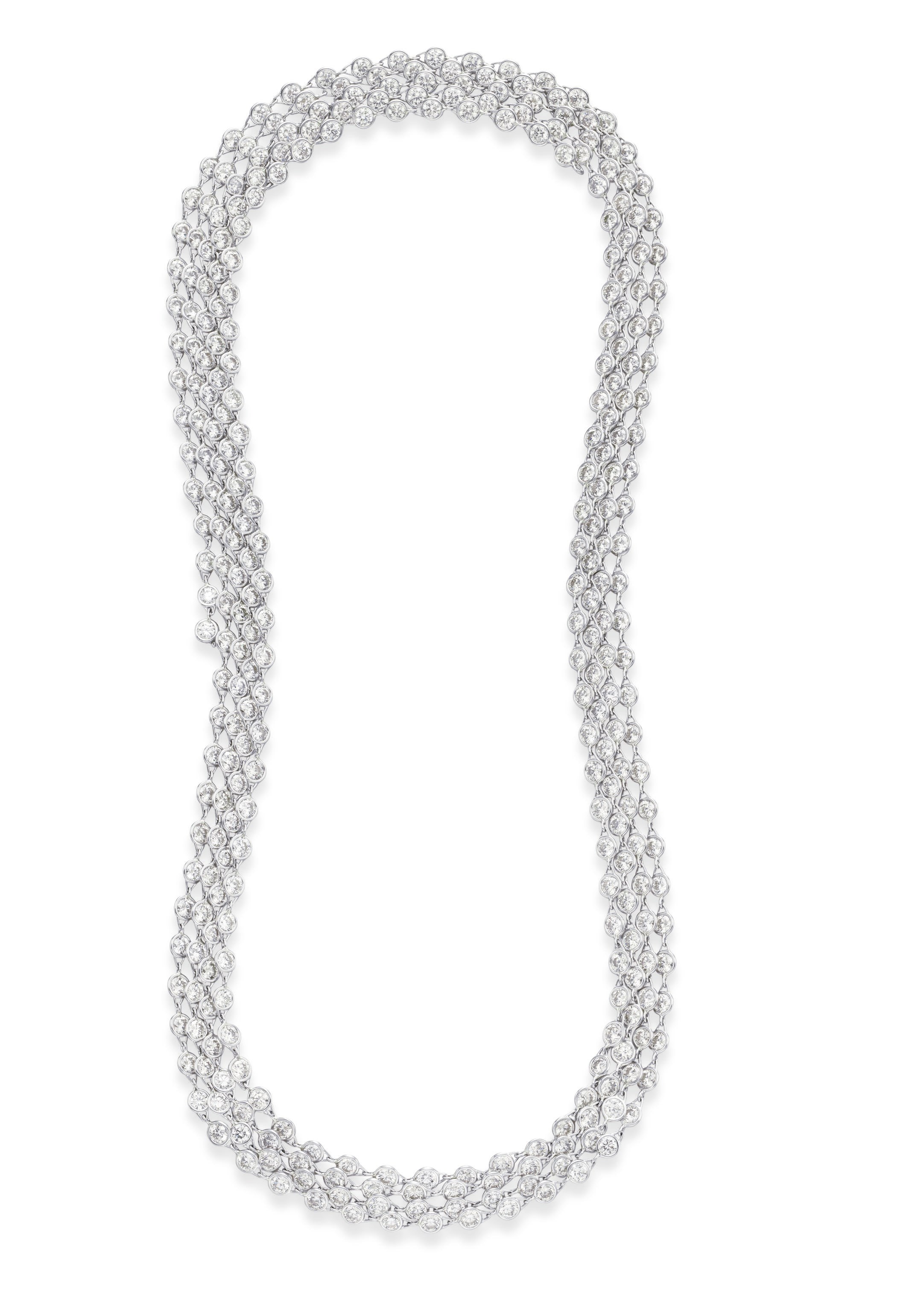A DIAMOND LONGCHAIN NECKLACE