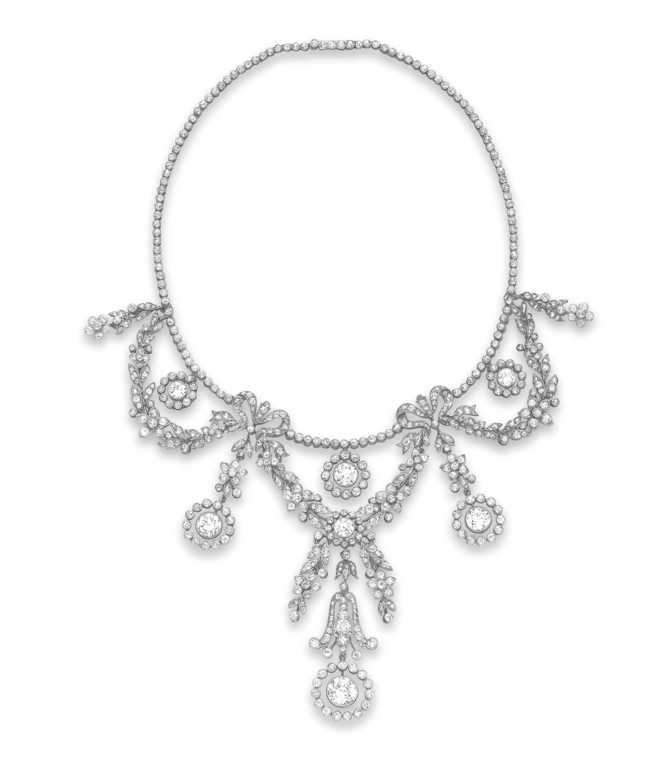 A BELLE EPOQUE DIAMOND NECKLACE