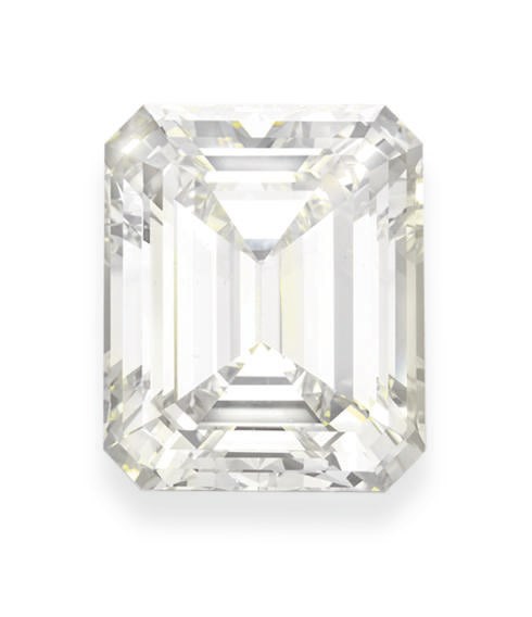 AN UNMOUNTED RECTANGULAR-CUT DIAMOND