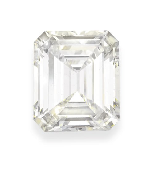 AN UNMOUNTED RECTANGULAR-CUT DIAMOND