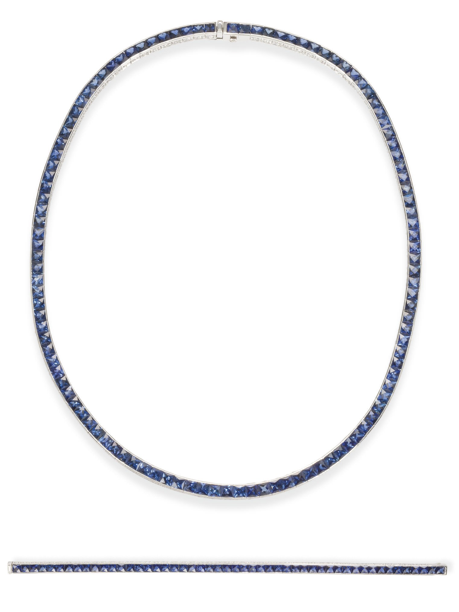 A SUITE OF SAPPHIRE AND DIAMOND JEWELRY