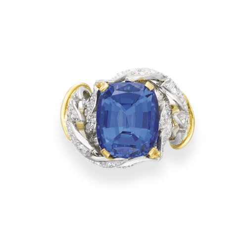 A TANZANITE AND DIAMOND RING, BY JEAN SCHLUMBERGER, TIFFANY & CO.