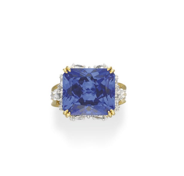 A TANZANITE AND DIAMOND BUTTERFLY RING, BY JEAN SCHLUMBERGER, TIFFANY & CO.