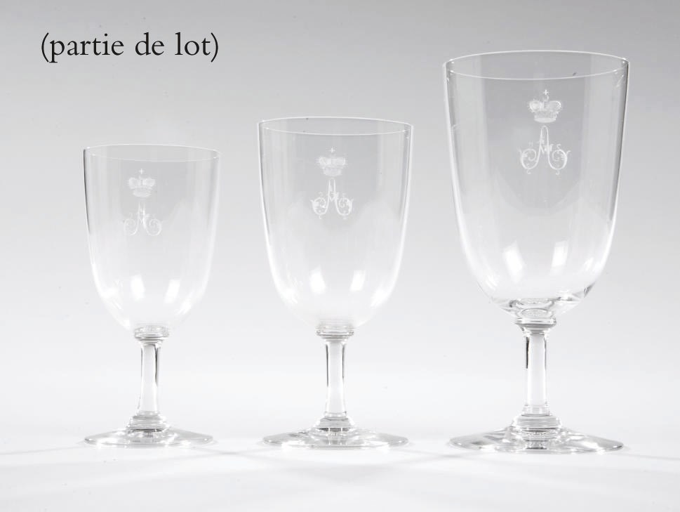 PARTIE DE SERVICE DE VERRES
