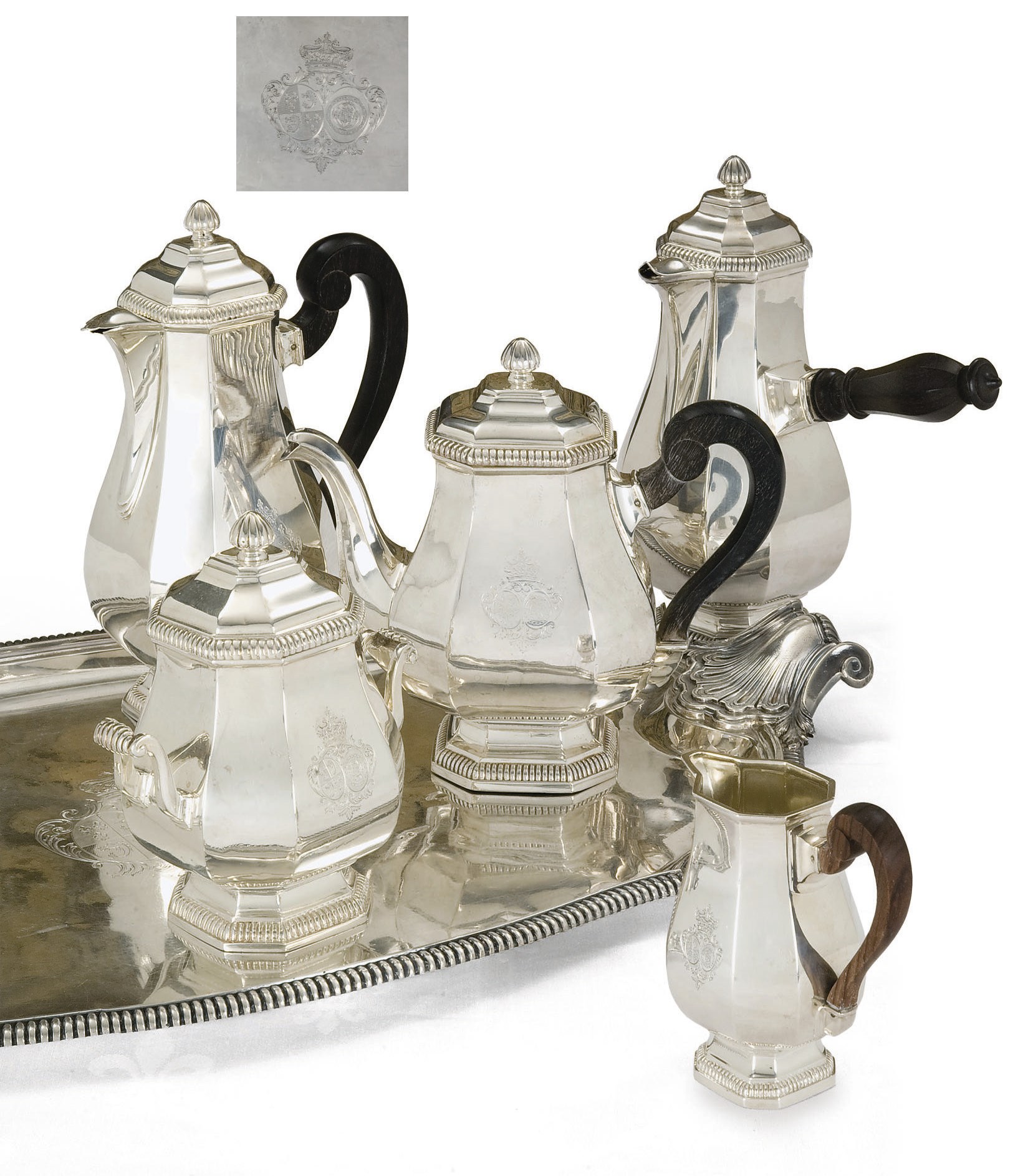 SERVICE A THE, CAFE ET CHOCOLAT EN ARGENT