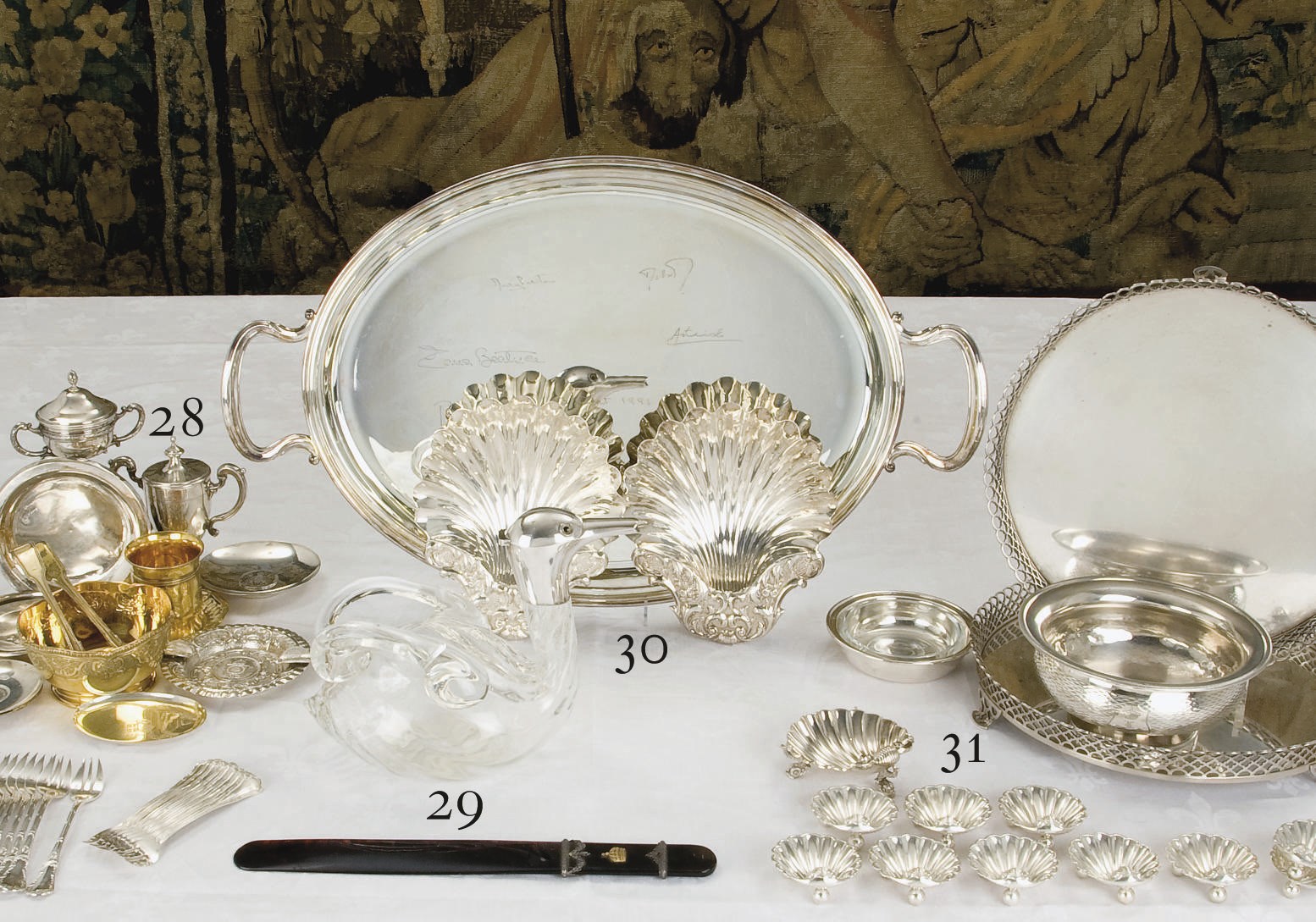 ENSEMBLE EN ARGENT ET VERMEIL