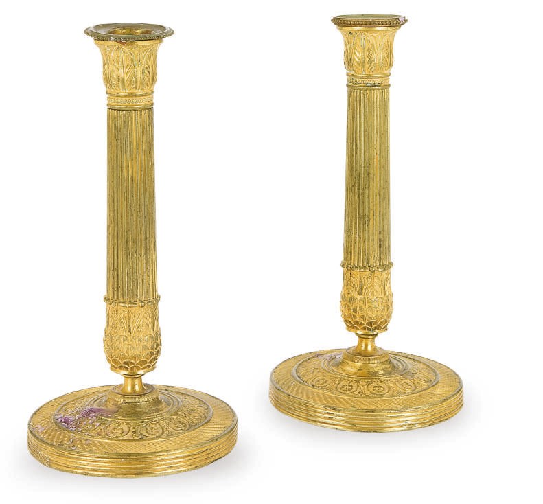 PAIRE DE FLAMBEAUX D'EPOQUE LOUIS-PHILIPPE