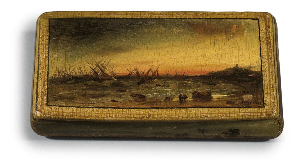 TABATIERE RECTANGULAIRE EN BOIS LAQUE