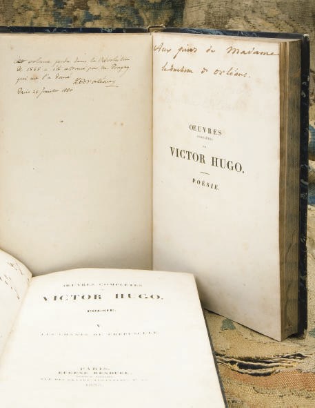 [DUC ET DUCHESSE D'ORLÉANS] -- HUGO, Victor (1802-1885). Les Chants du crépuscule. Paris: Renduel, 1835. -- Les Voix intérieures. Ibid.: ibidem., 1837.