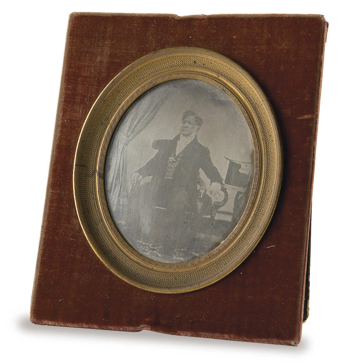 DAGUERREOTYPE OVALE REPRESENTANT LOUIS-PHILIPPE IER, ROI DES FRANCAIS