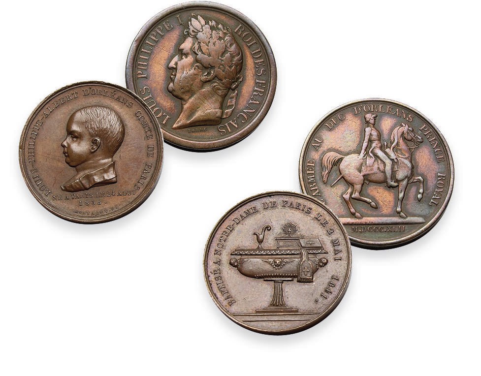 DEUX MEDAILLES COMMEMORATIVES EN BRONZE