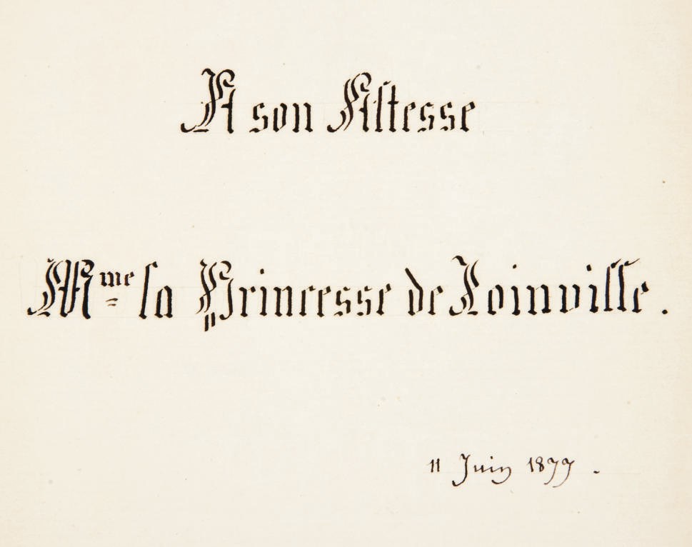 LIVRE DE PIETE MANUSCRIT DEDICACE A FRANCOISE, PRINCESSE DE JOINVILLE (1824-1898)