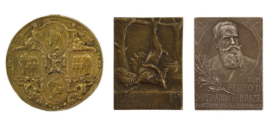 LOT DE TROIS MEDAILLES EN BRONZE