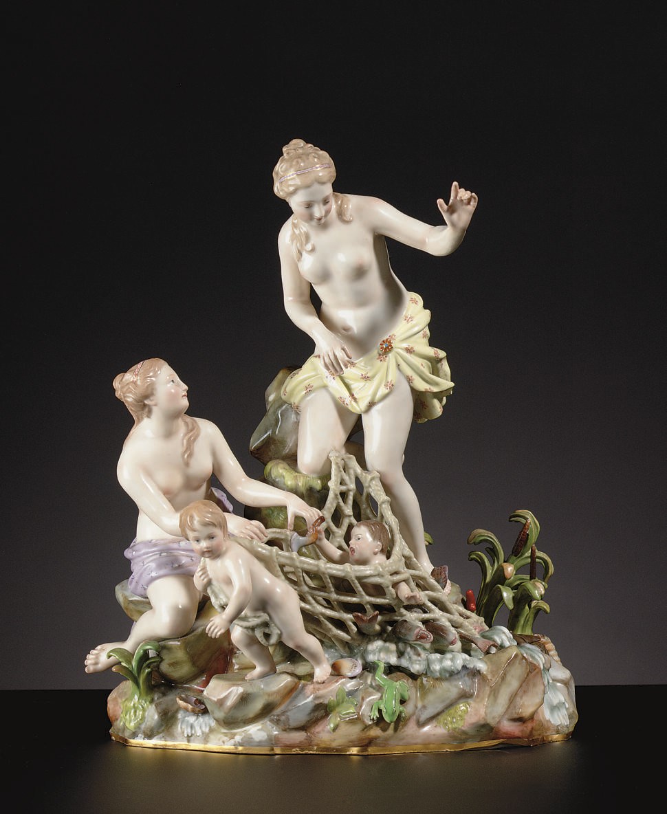 A MEISSEN FIGURE GROUP, 'CAPTURE OF THE TRITONS'