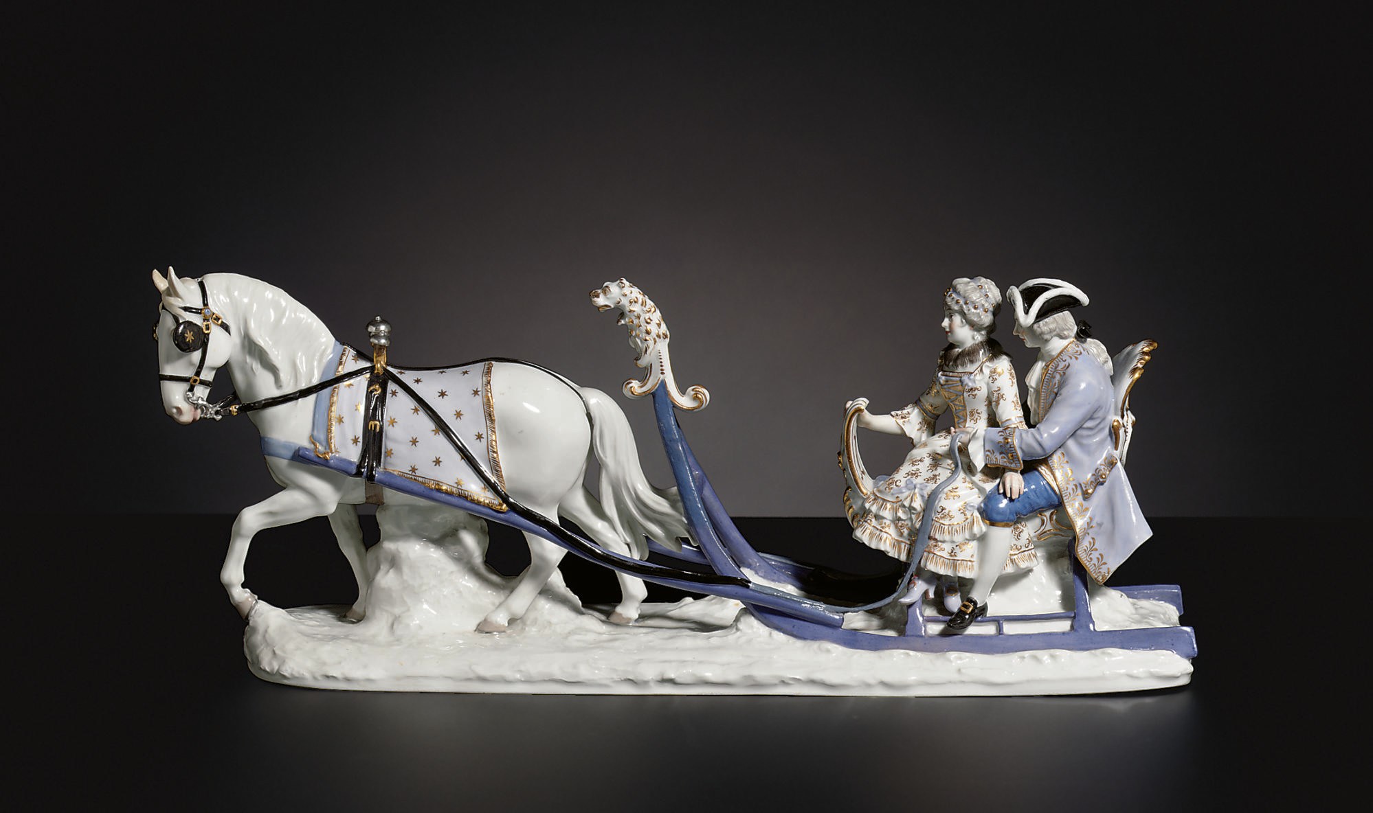 A MEISSEN SLEIGH GROUP