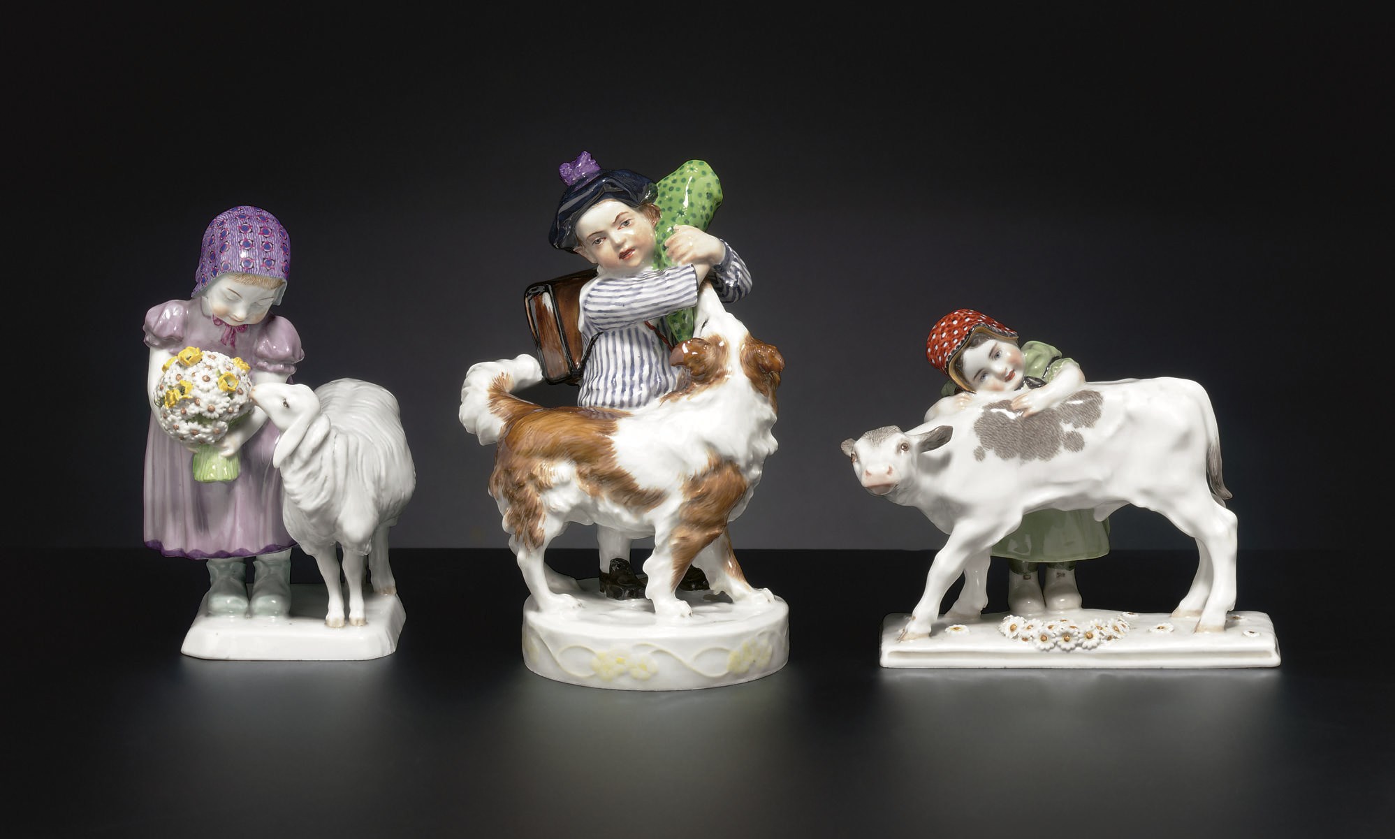 THREE MEISSEN FIGURE GROUPS