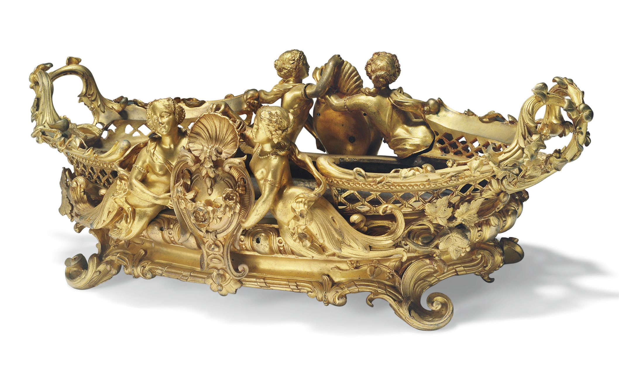 A NAPOLEON III ORMOLU JARDINIERE