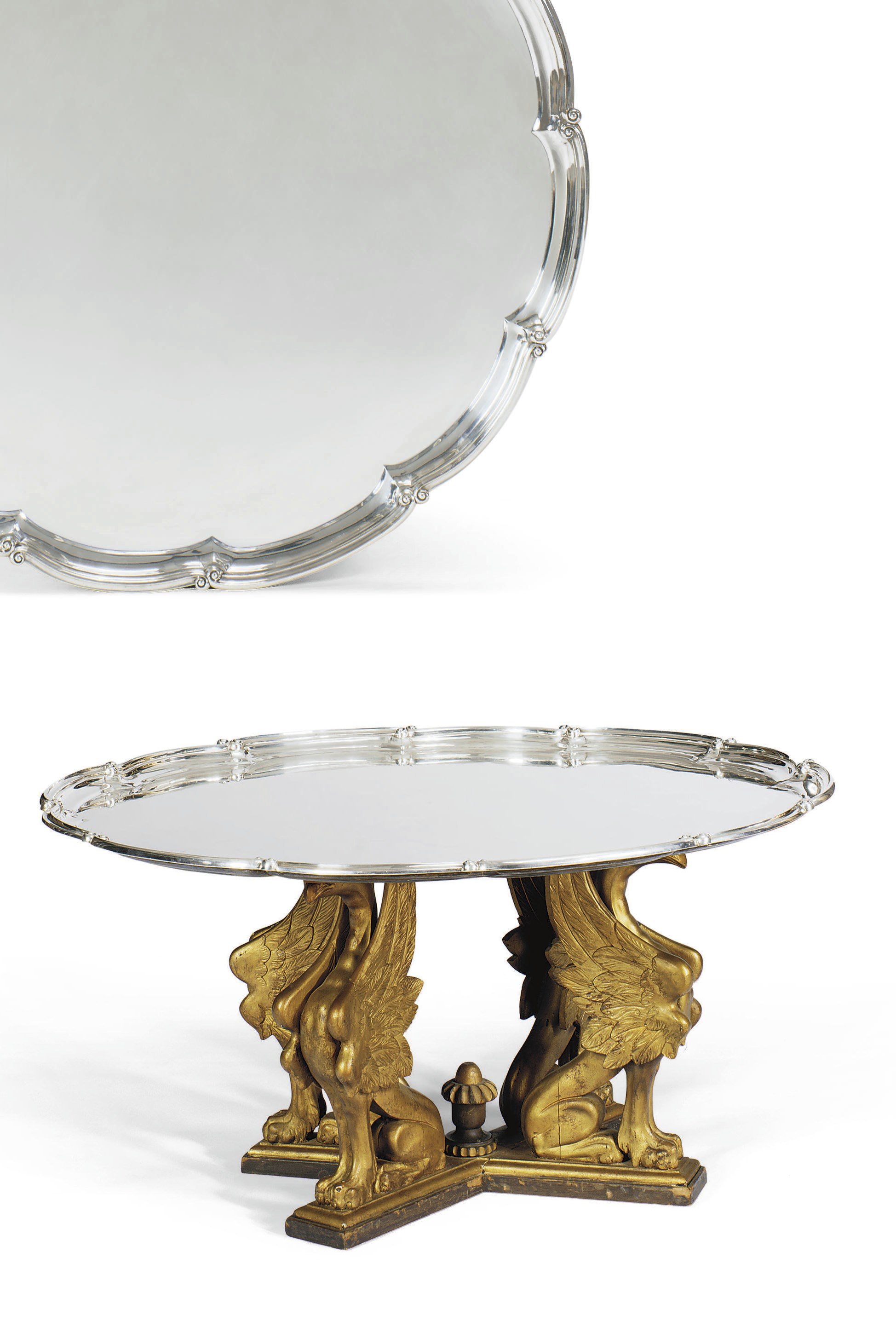 A LARGE VICTORIAN SILVER SALVER