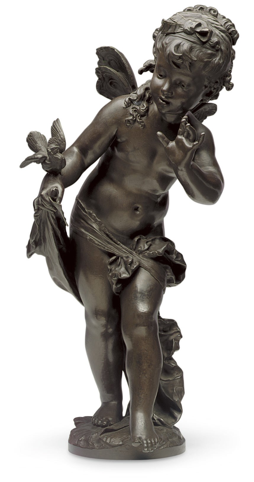 A FRENCH BRONZE FIGURE OF PSYCHE