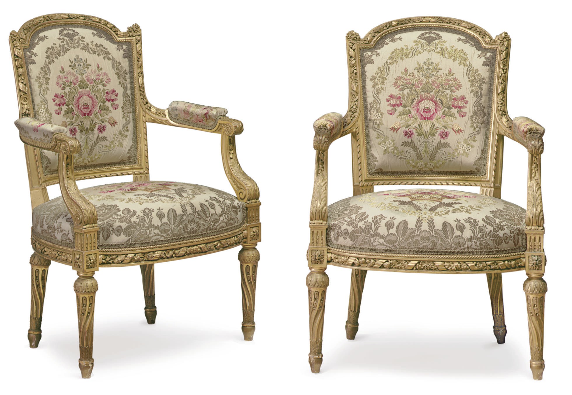 A PAIR OF FRENCH GILTWOOD FAUTEUILS
