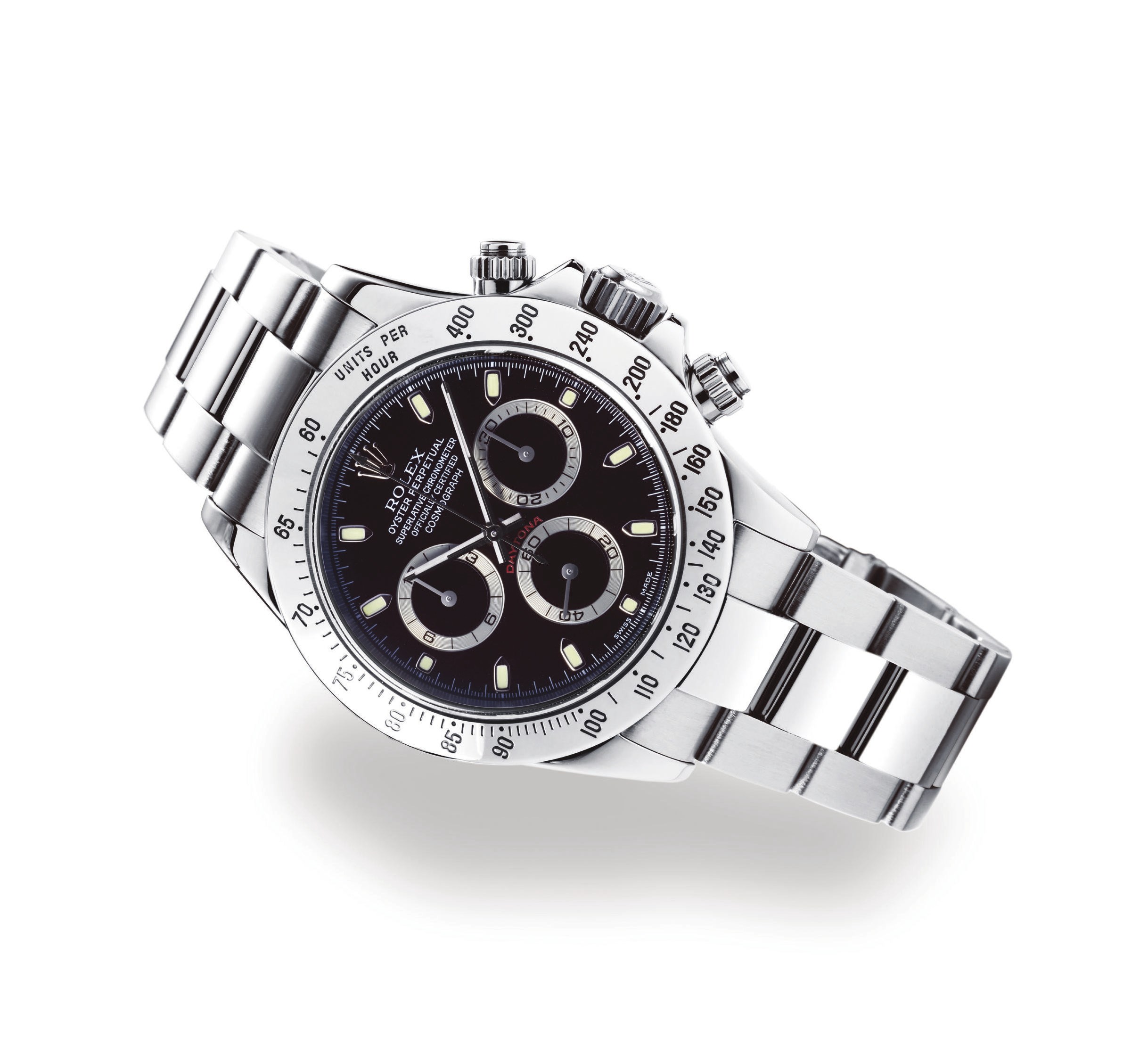 ROLEX, "COSMOGRAPH DAYTONA" REF 116520

STAINLESS STEEL AUTOMATIC CHRONOMETER CHRONOGRAPH BRACELET WATCH
