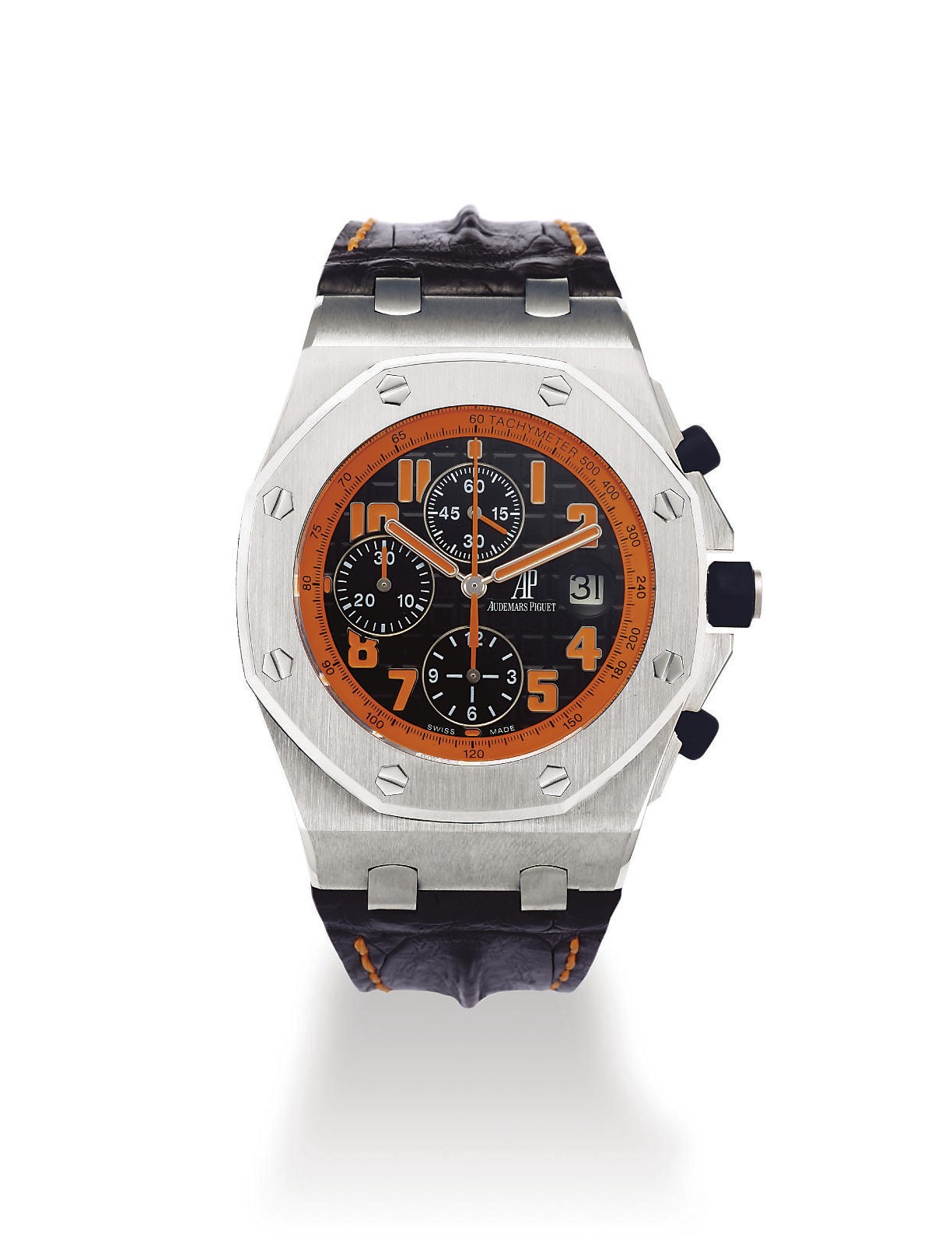AUDEMARS PIGUET, "ROYAL OAK OFFSHORE CHRONOGRAPH VOLCANO"

STAINLESS STEEL AUTOMATIC ANTIMAGNETIC CHRONOGRAPH WRISTWATCH WITH DATE DISPLAY