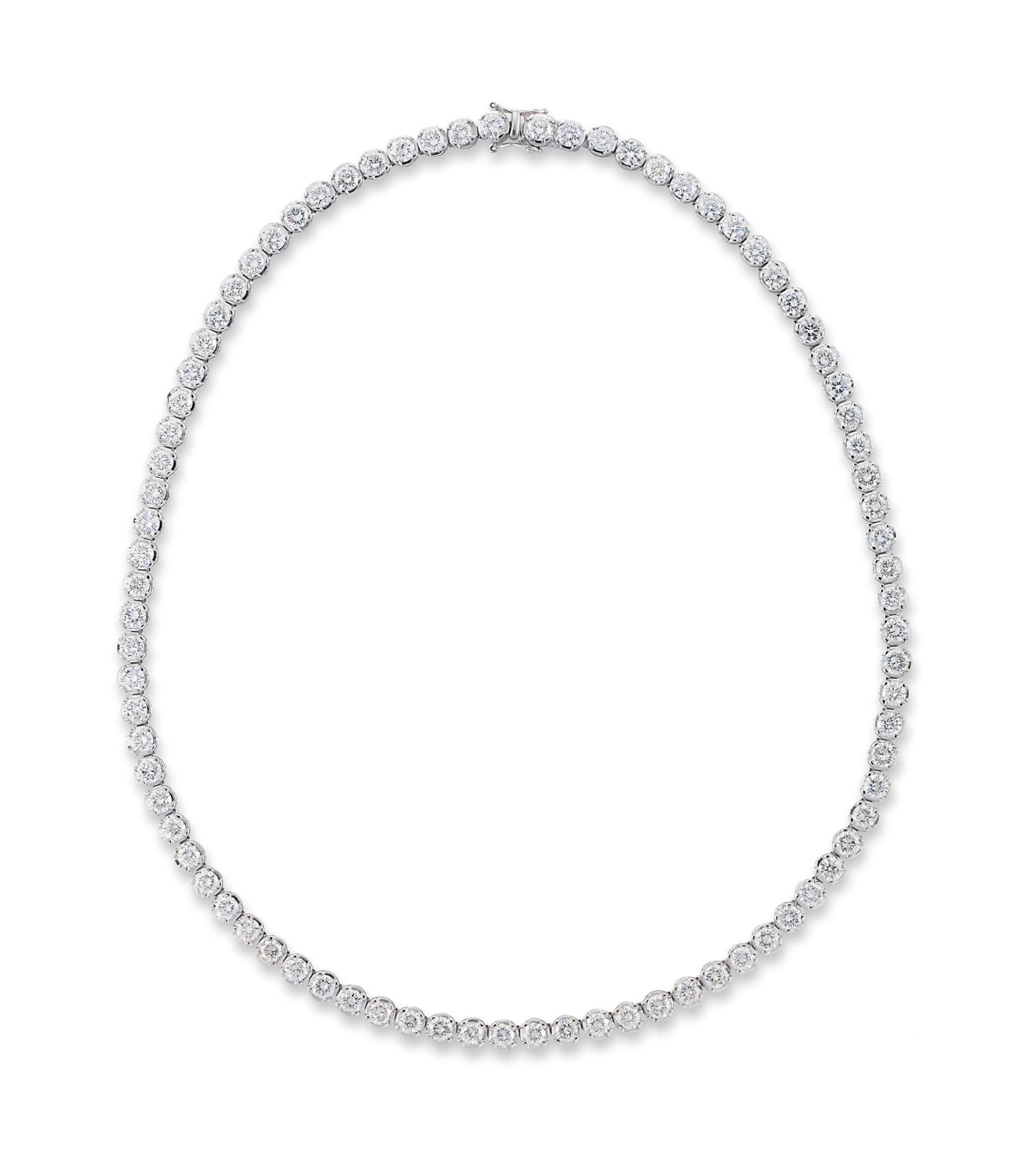 A DIAMOND LINE NECKLACE, BY WEMPE