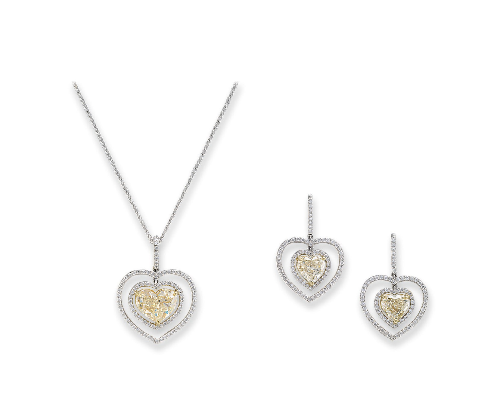 A SUITE OF DIAMOND JEWELLERY