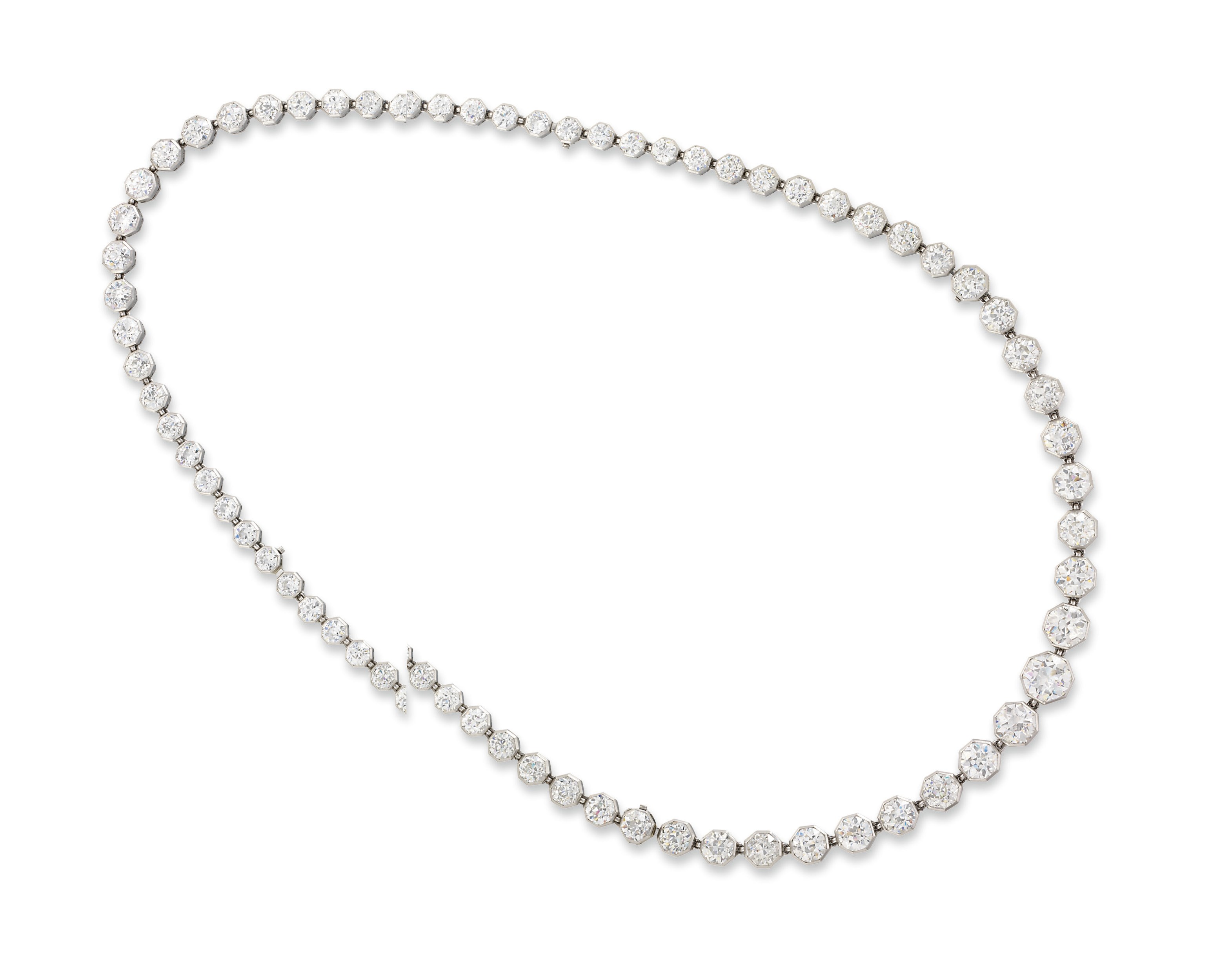 AN ATTRACTIVE DIAMOND LINE NECKLACE
