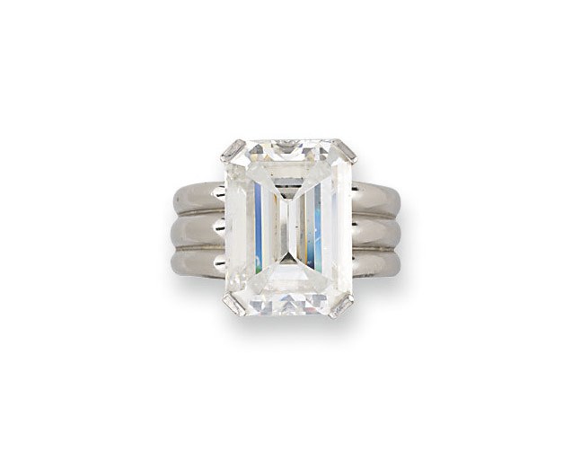 A DIAMOND SINGLE-STONE RING, BY WEMPE