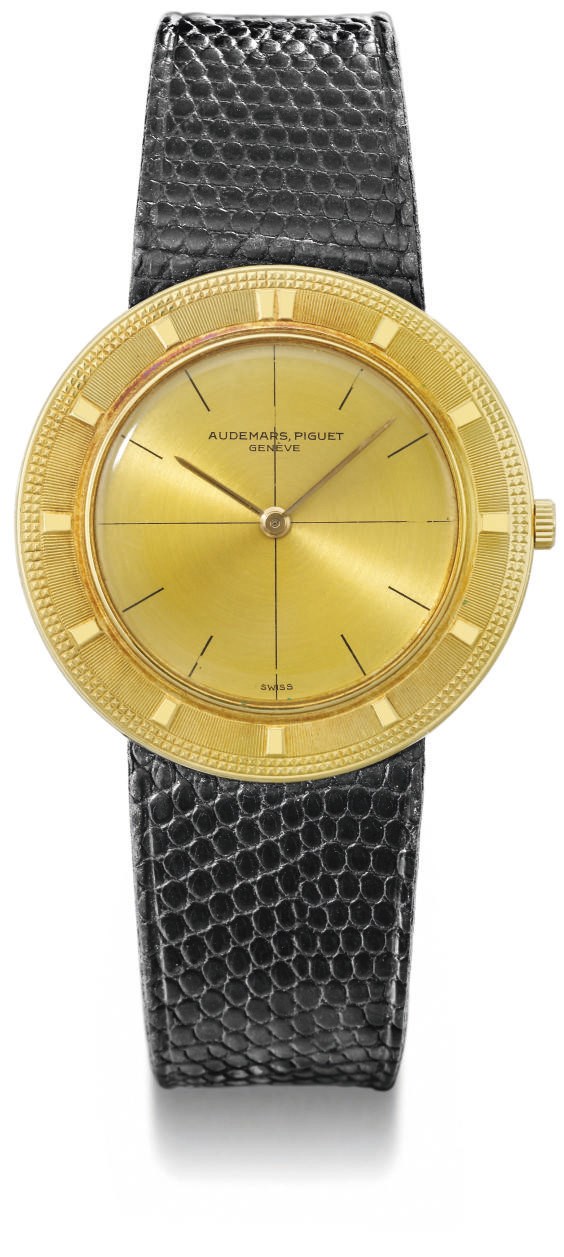 Audemars Piguet. A large and ultra slim 18K gold wristwatch