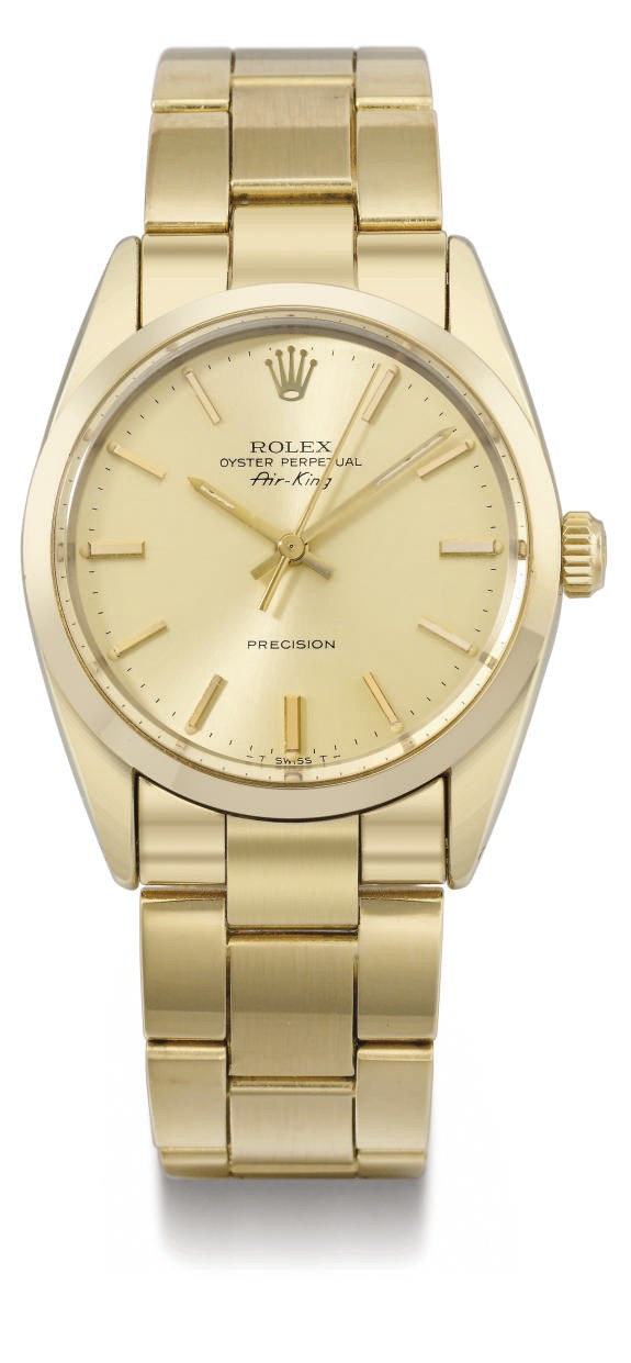 Rolex. An unusual gold-capped stainless steel automatic wristwatch with sweep centre seconds and bracelet