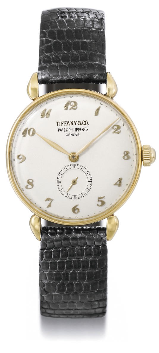 Patek Philippe, made for Tiffany & Co. A fine 18K gold wristwatch with Breguet numerals