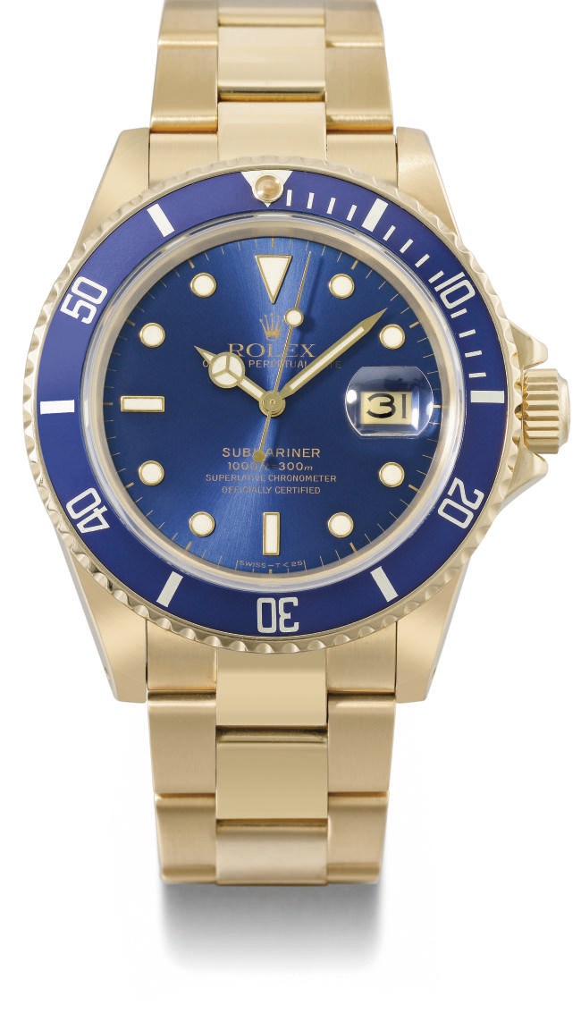 Rolex. A fine 18K gold automatic wristwatch with sweep centre seconds, date, bracelet and service guarantee