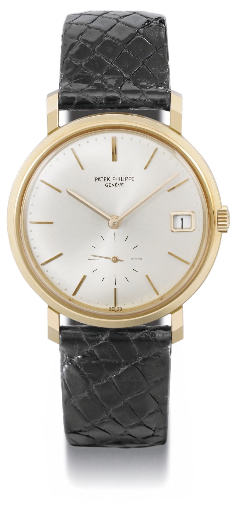 Patek Philippe. A fine and rare 18K pink gold automatic wristwatch with date