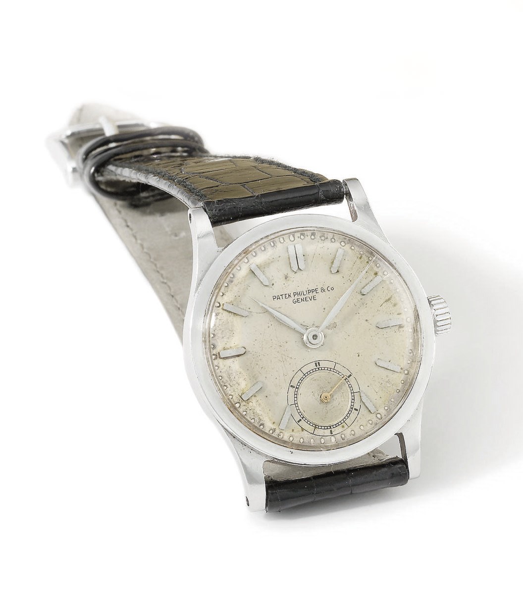 Patek Philippe. A stainless steel wristwatch