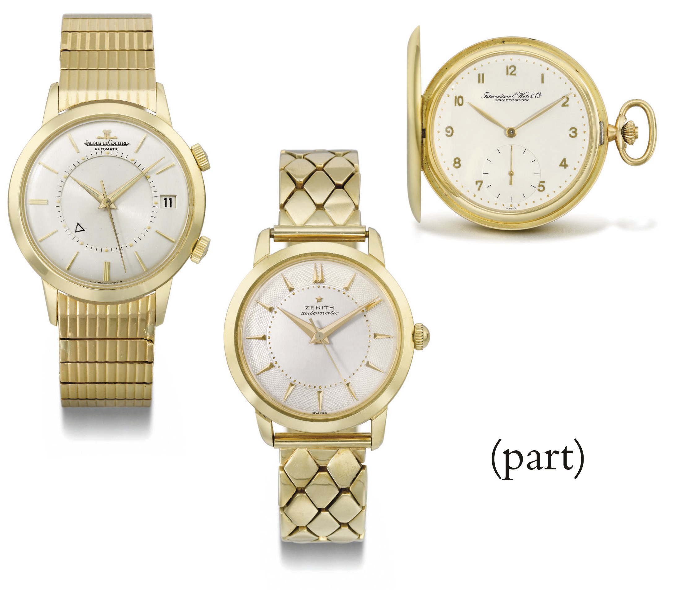 A group of seven wristwatches and pocket watches