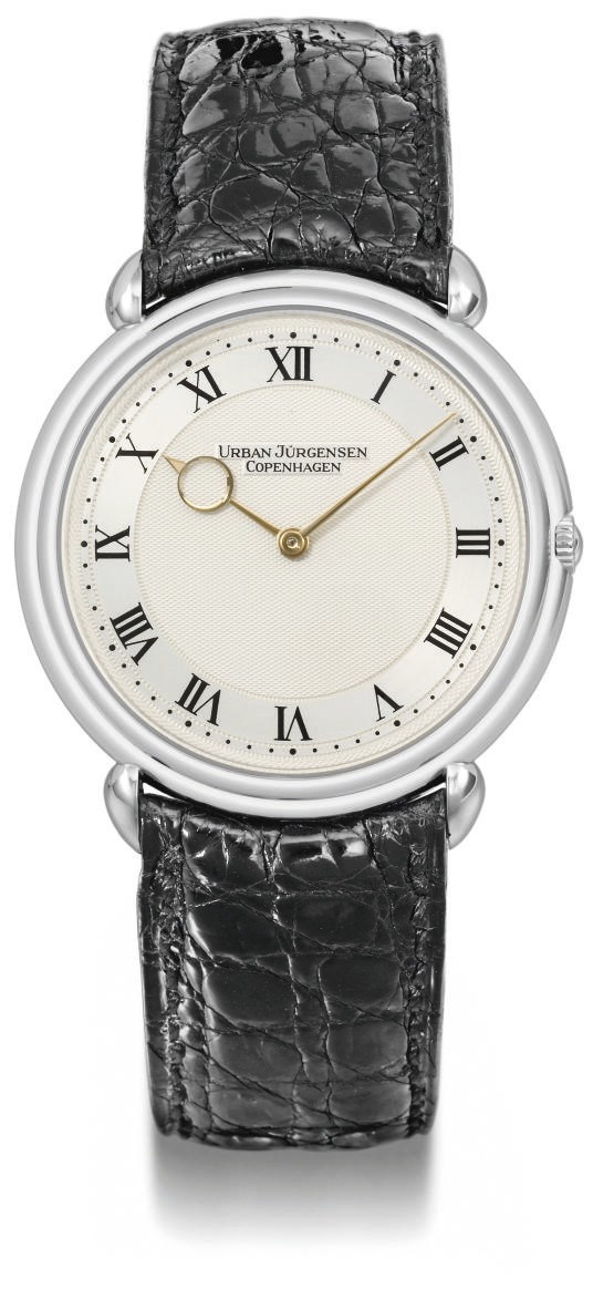 Urban Jürgensen. A fine platinum limited edition automatic wristwatch