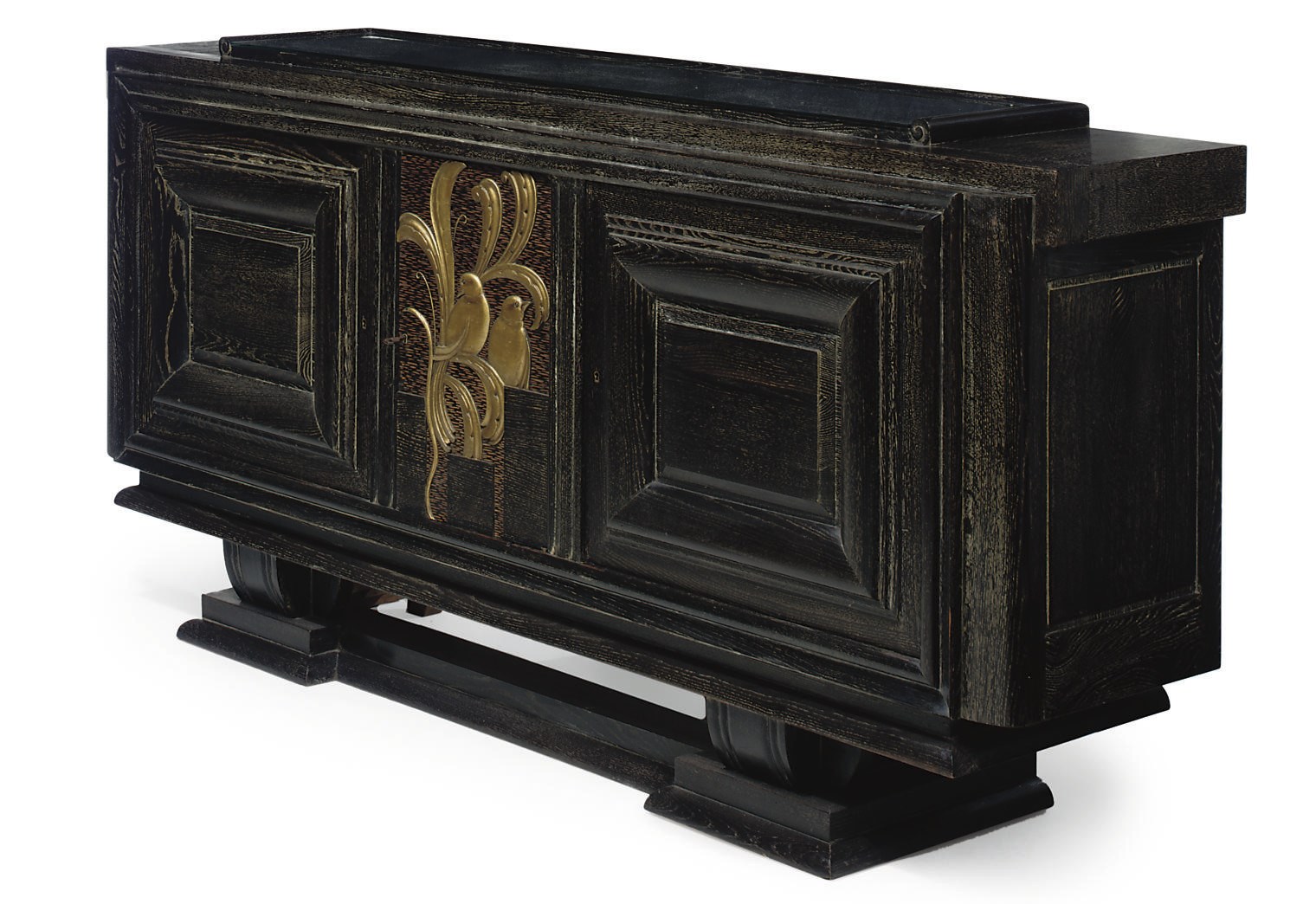 AN EBONISED OAK SIDEBOARD, CIRCA 1940