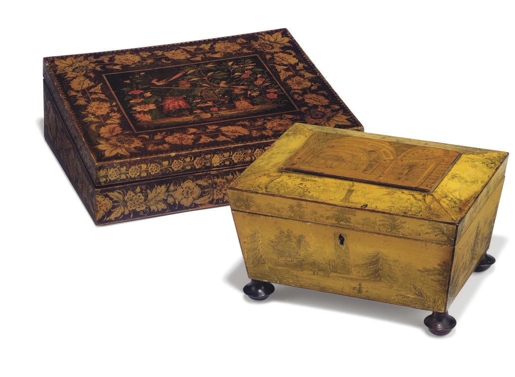 A REGENCY PENWORK BOX