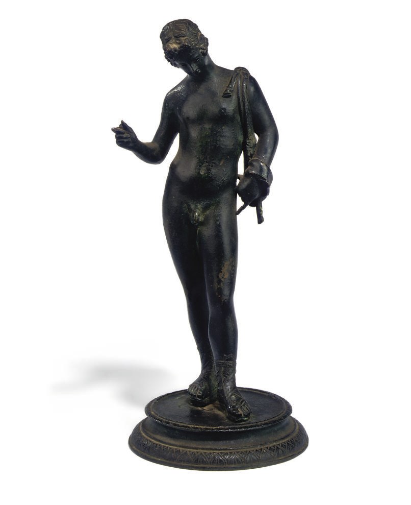 A NEAPOLITAN BRONZE MODEL OF NARCISSUS