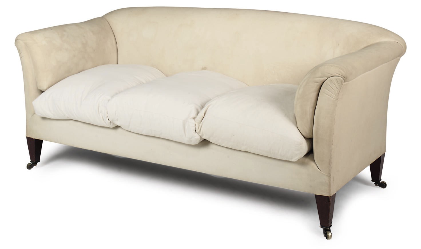 AN EDWARDIAN MAHOGANY SOFA