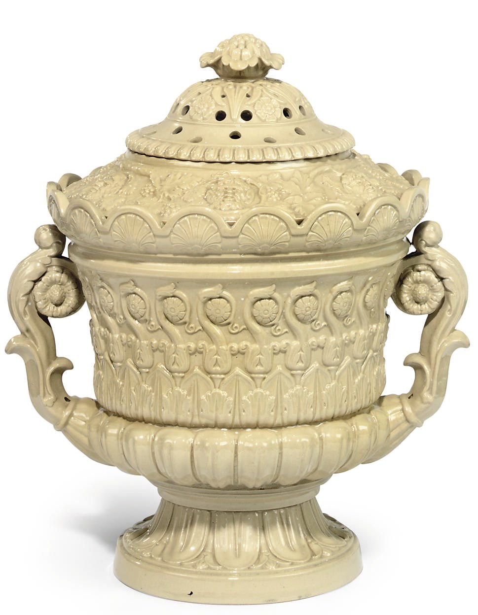 A VICTORIAN DRAB WARE COOLER