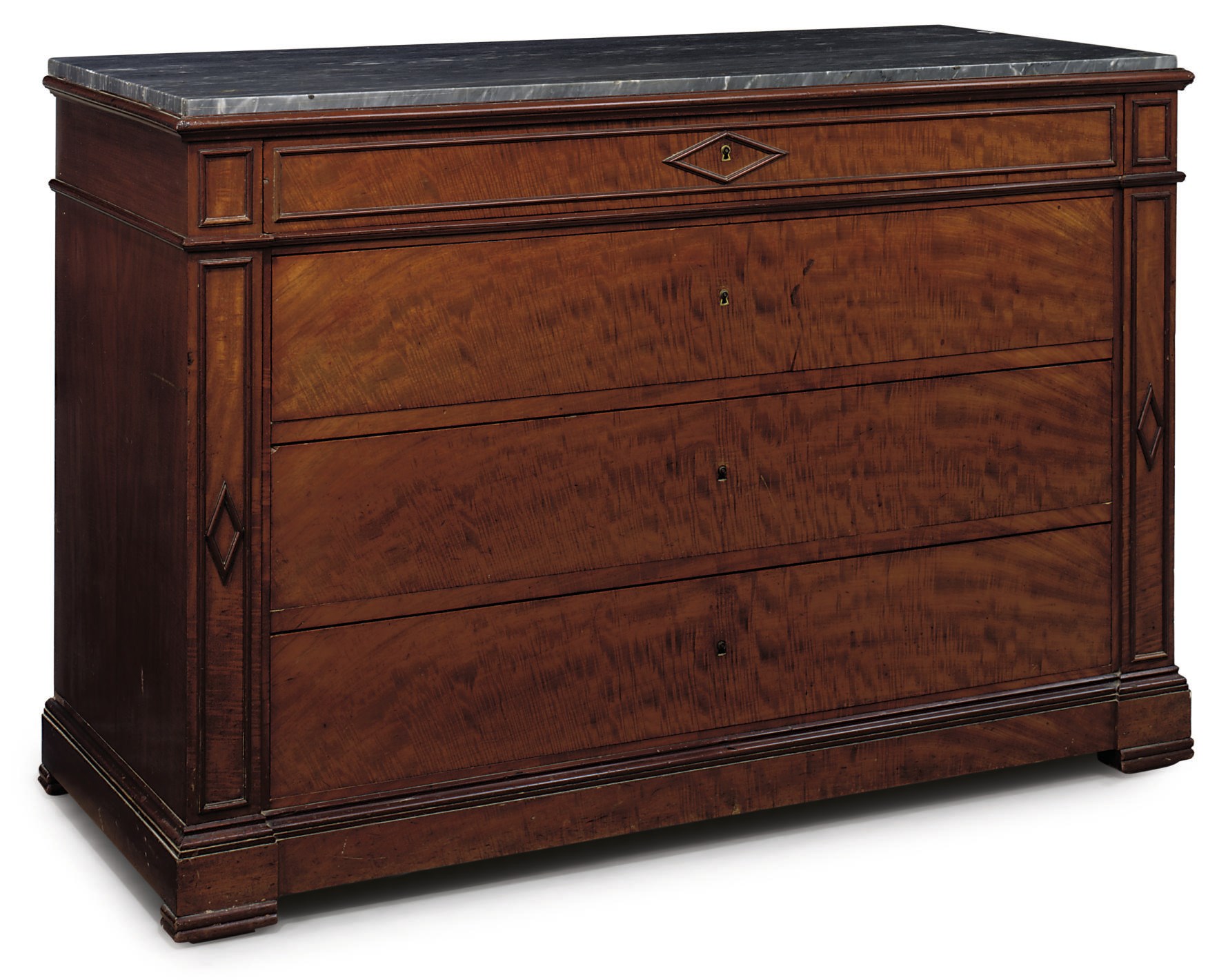 A LOUIS PHILIPPE MAHOGANY COMMODE