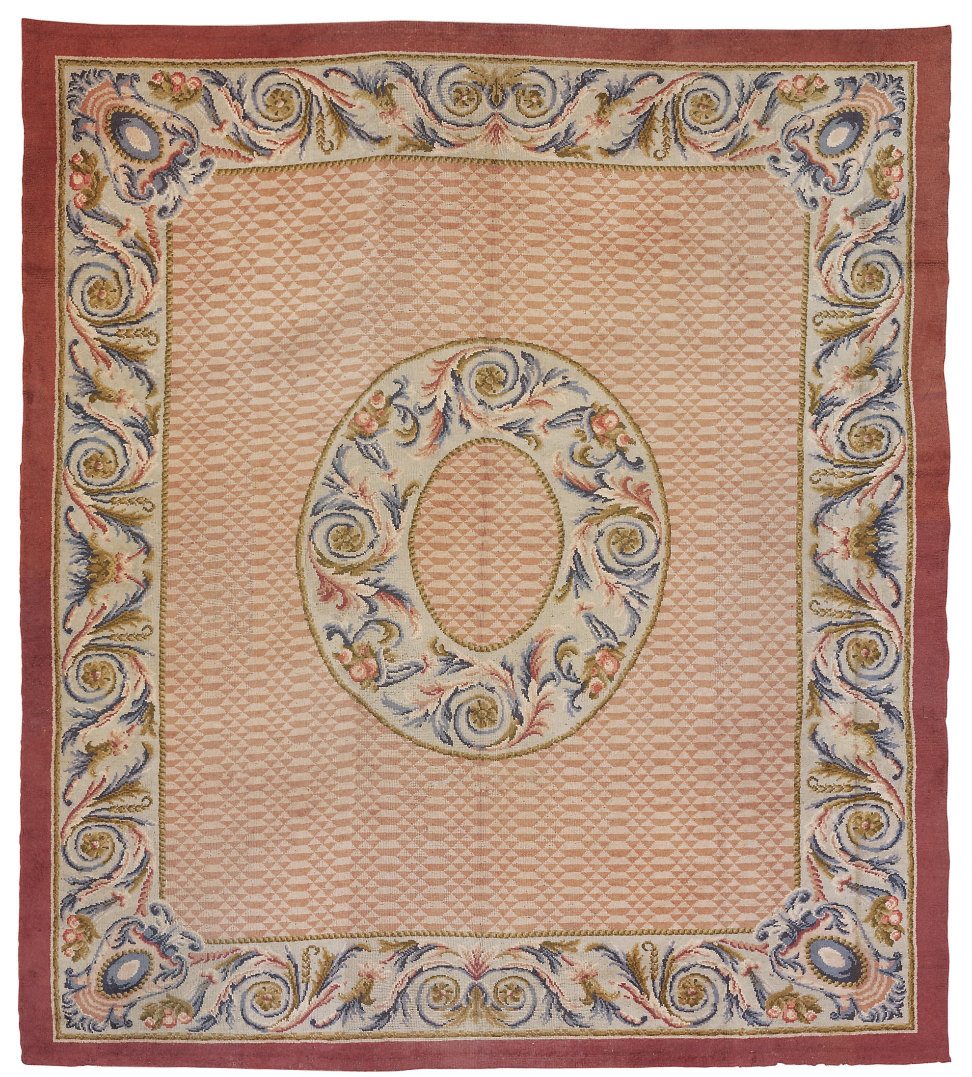 AN AXMINSTER CARPET OF SAVONNERIE DESIGN