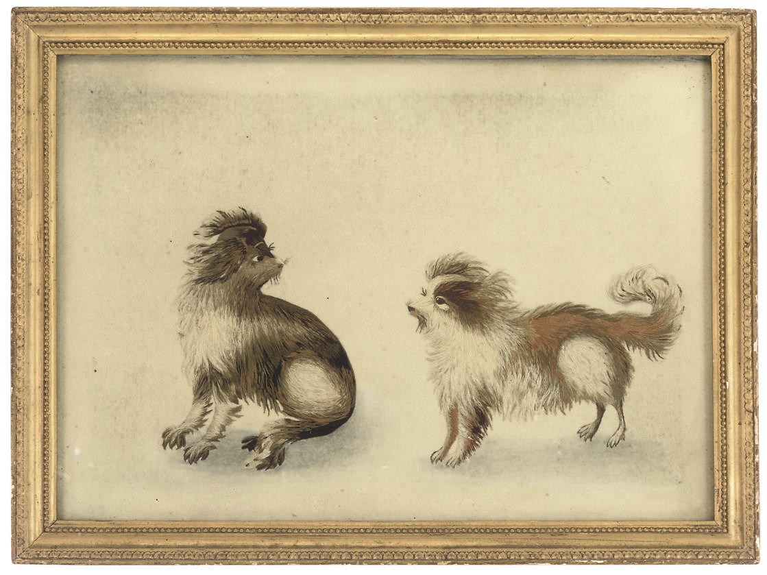 A VICTORIAN FELT AND NEEDLEWORK PICTURE