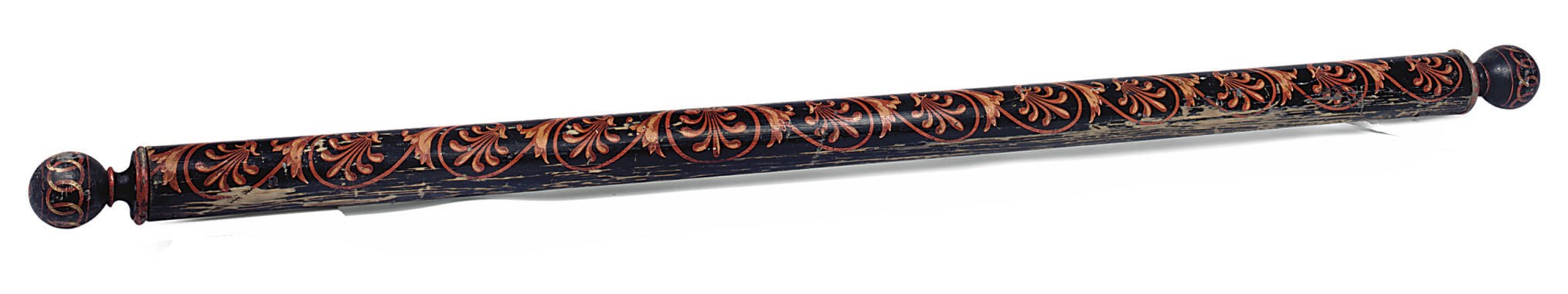 A REGENCY POLYCHROME DECORATED PINE PELMET