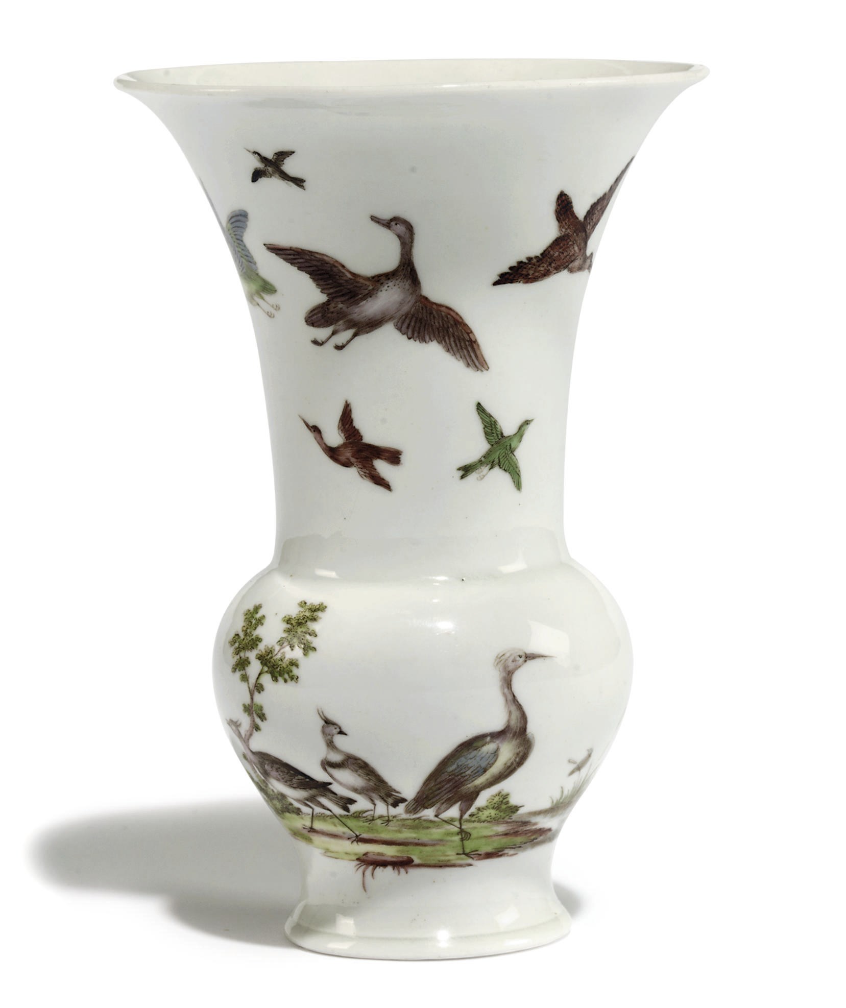 A WORCESTER FLARED BALUSTER VASE